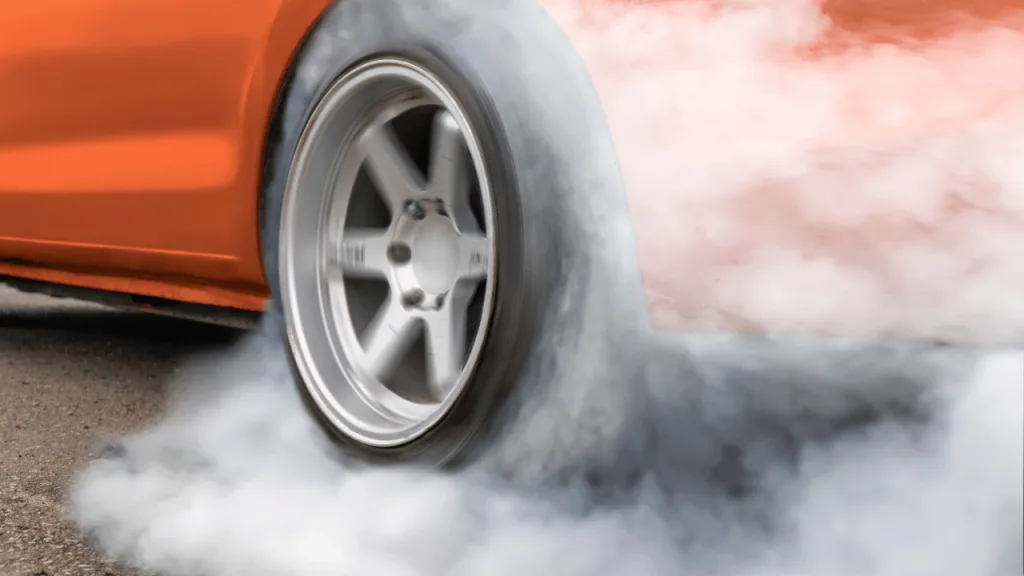 Photo of a car drifting