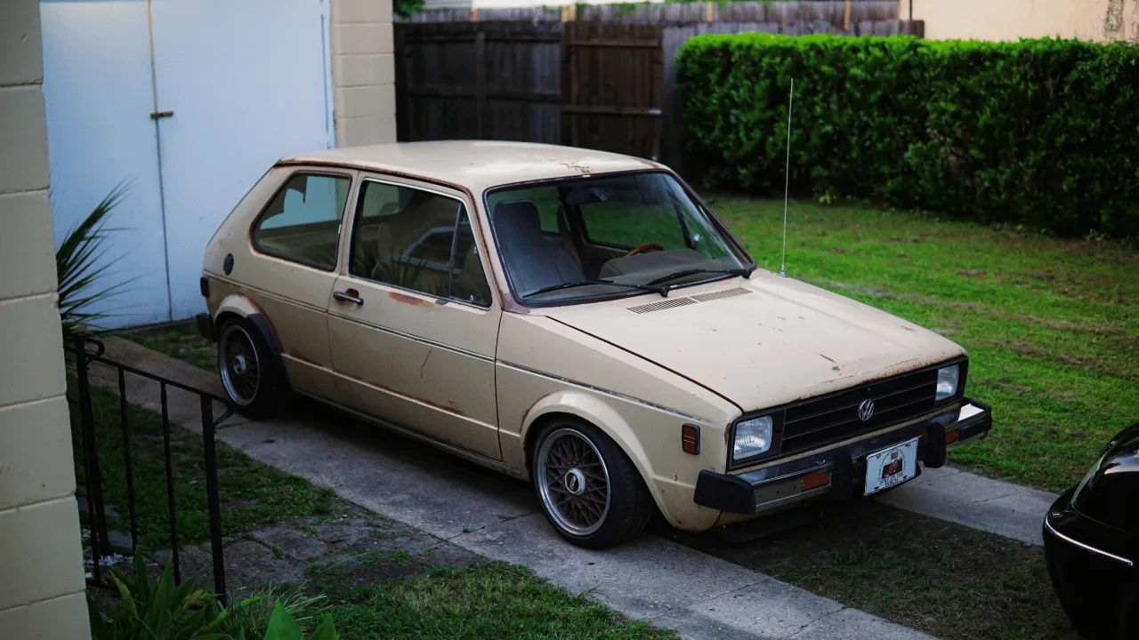 Photo of an old VW Golf