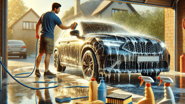 cleaning car